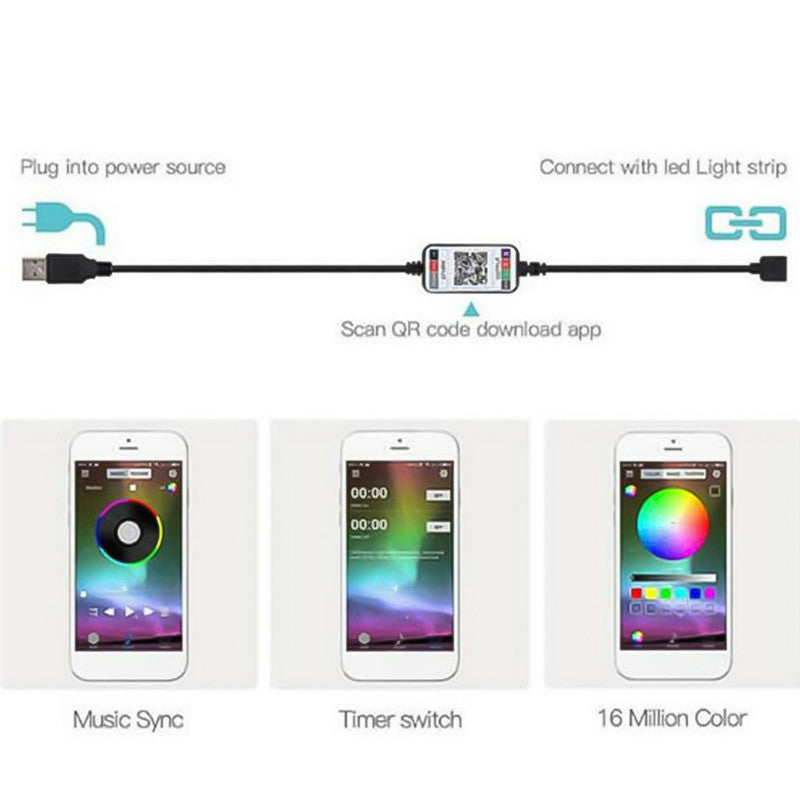 Transform Your Space with the LED Bluetooth RGB Light Strip - Smart, Colorful, and Waterproof!