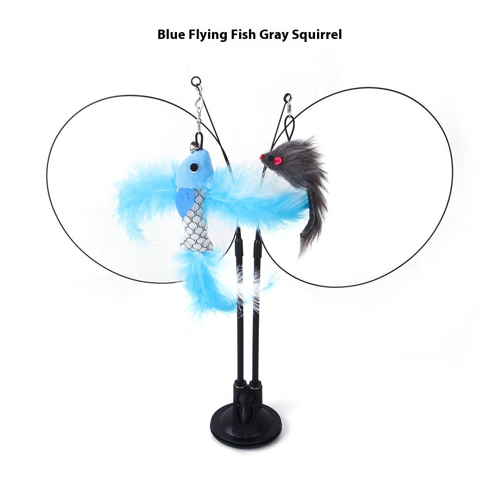 Cat Teaser Wand — Feather & Character Toy