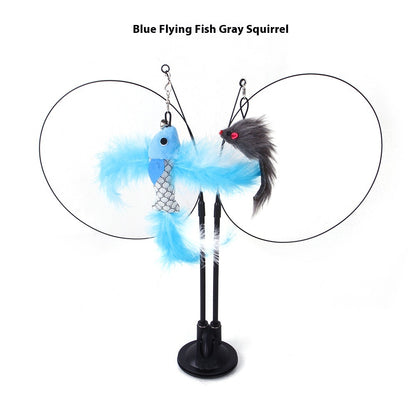 Cat Teaser Wand — Feather & Character Toy