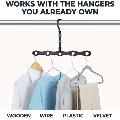 Space-Saving Hangers — Five Garments per Hook