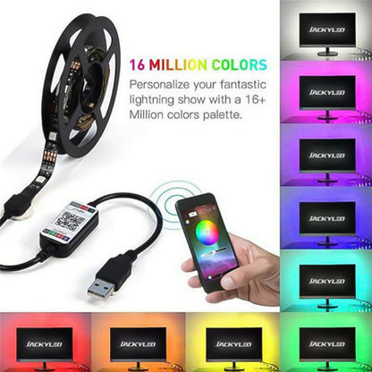 Transform Your Space with the LED Bluetooth RGB Light Strip - Smart, Colorful, and Waterproof!