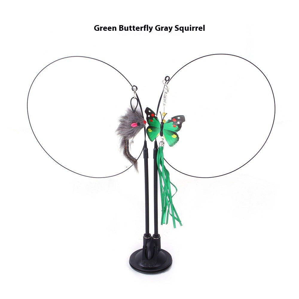 Cat Teaser Wand — Feather & Character Toy