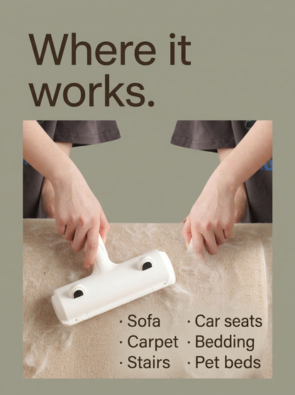 FurLift Pet Hair Remover — Reusable Roller for Sofas, Carpets & Car Seats