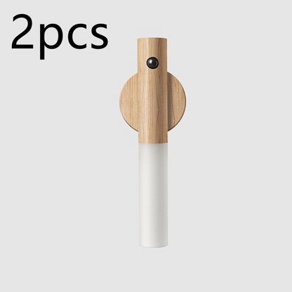 Motion Sensor Night Light — Solid Wood, Magnetic, Rechargeable