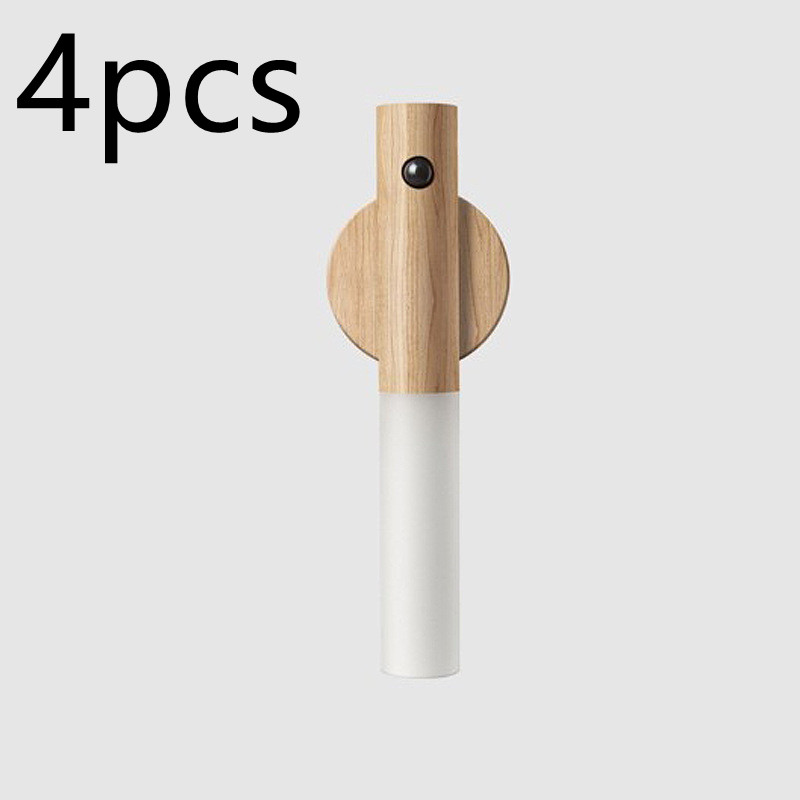 Motion Sensor Night Light — Solid Wood, Magnetic, Rechargeable