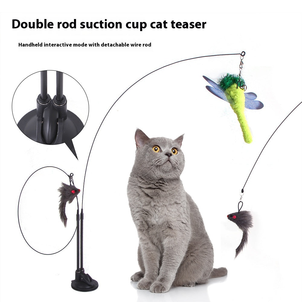 Cat Teaser Wand — Feather & Character Toy
