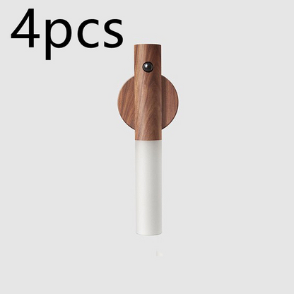 Motion Sensor Night Light — Solid Wood, Magnetic, Rechargeable