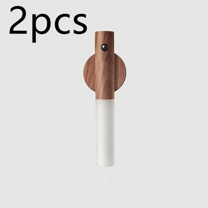 Motion Sensor Night Light — Solid Wood, Magnetic, Rechargeable