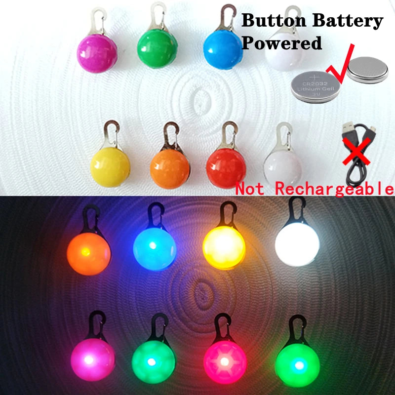 Illuminate Your Pet's Safety: USB Rechargeable Glowing Dog Collar with Detachable Pendant for Small Dogs and Cats