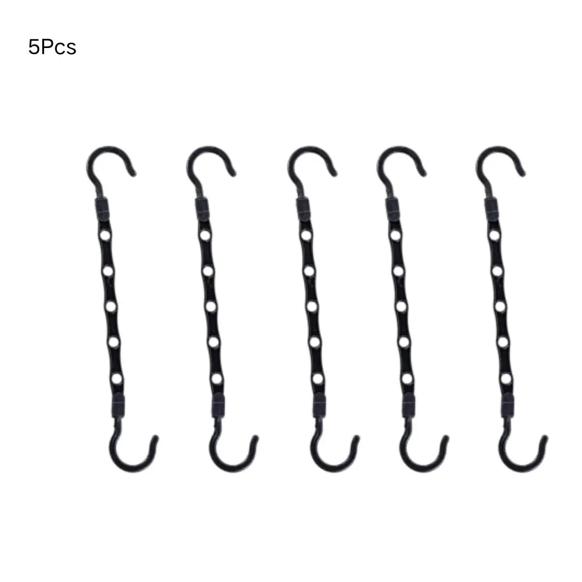 Maximize Your Closet Space with 10/5Pcs Premium Black Magic Space Saving Hanger Hooks – Sturdy Cascading Design for Heavy Clothes!