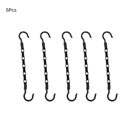 Maximize Your Closet Space with 10/5Pcs Premium Black Magic Space Saving Hanger Hooks – Sturdy Cascading Design for Heavy Clothes!